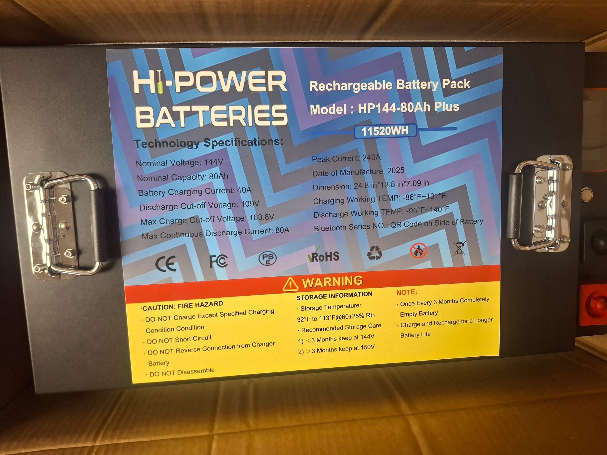 144v 80ah NCM Battery with charger!
