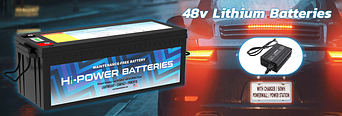 48V 120Ah Lithium Battery with smart charger